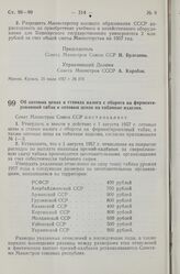 Постановление Совета Министров СССР. Об оптовых ценах и ставках налога с оборота на ферментированный табак и оптовых ценах на табачные изделия. 11 июля 1957 г. № 822