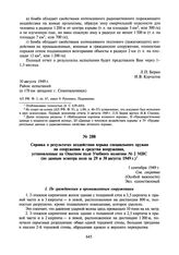 Справка о результатах воздействия взрыва специального оружия на сооружения и средства вооружения, установленные на Опытном поле Учебного полигона № 2 МВС (по данным осмотра поля за 29 и 30 августа 1949 г.). 1 сентября 1949 г.