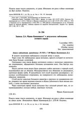 Записка Д.А. Франк-Каменецкого о результатах наблюдения атомного взрыва. 3 сентября 1949 г.