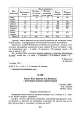 Письмо Ю.Б. Харитона Б.Л. Ванникову о регистрации развития ядерной реакции. 4 октября 1949 г.