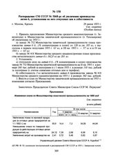 Распоряжение СМ СССР № 5068-рс об увеличении производства лития-6, установлении на него отпускных цен и себестоимости. 29 июня 1955 г.