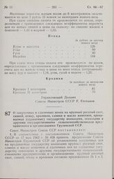 Постановление Совета Министров СССР. О закупочных и сдаточных ценах на крупный рогатый скот, свиней, птицу, кроликов, сливки и масло животное, продаваемые (сдаваемые) государству колхозами, совхозами и другими государственными сельскохозяйственным...