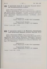 Постановление Совета Министров РСФСР. О присвоении имени Я.С. Стечкина Тульской областной бальнеологической лечебнице. 11 июня 1980 г. № 305