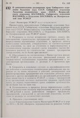 Постановление Совета Министров РСФСР. О дополнительном расширении прав Сибирского отделения Академии наук СССР, Сибирского отделения Академии медицинских наук СССР, Всероссийского отделения ВАСХНИЛа, Сибирского отделения ВАСХНИЛа и Отделения ВАСХН...