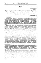 Протокол № 62 от 6 декабря. Приложение 2. Проект. Письмо Центрального Комитета Коммунистической партии Советского Союза «Центральным комитетам компартий союзных республик, крайкомам, обкомам, горкомам, райкомам, всем первичным парторганизациям КПС...