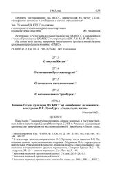 Протокол № 76 от 7 января. О письме Китаю. [1963 г.]