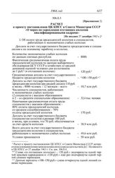 Протокол № 128 от 9 января [1964 г.]. Приложение 2. Расчет к проекту постановления ЦК КПСС и Совета Министров СССР «О мерах по укреплению отстающих колхозов квалифицированными кадрами». [Не позднее 27 декабря 1963 г.]