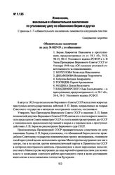 Изменения, внесенные в обвинительное заключение по уголовному делу по обвинению Берия и других