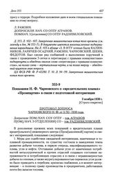 Показания Н. Ф. Чарновского о «вредительских планах» «Промпартии» в связи с подготовкой интервенции. 3 ноября 1930 г.