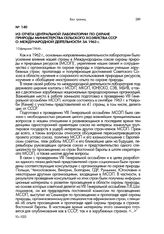 Из отчета Центральной лаборатории по охране природы Министерства сельского хозяйства СССР о международной деятельности за 1963 г. 10 февраля 1964 г.