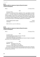 Журнал работ по перевозке Архива Красной армии из д. № 14 по Кропоткинской ул. в новое помещение в Средних торговых рядах (Красная площадь). Журнал работ по перевозке Архива Красной армии в новое помещение. 11 января 1923 г.