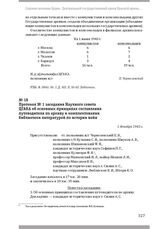 Протокол № 1 заседания Научного совета ЦГАКА об основных принципах составления путеводителя по архиву и комплектовании библиотеки литературой по истории войн. 1 декабря 1943 г.