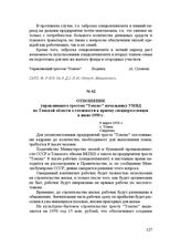 Отношение управляющего трестом "Томлес" начальнику УМВД по Томской области о готовности к приему спецпереселенцев в июне 1950 г. 9 марта 1950 г.