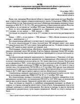 Акт проверки помощником прокурора Молотовской области деятельности спецкомендатур Краснокамского района. 14 октября 1955 г., г. Краснокамск Молотовской области