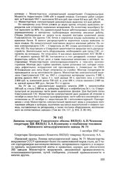 Записка секретаря Удмуртского обкома ВКП(б) А. П. Чекинова секретарю ЦК ВКП(б) А. А. Кузнецову о снабжении топливом Ижевского металлургического завода № 71. 1 октября 1947 года