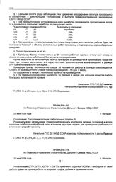 Приказ № 518 по Главному Управлению строительства Дальнего Севера НКВД СССР. г. Магадан. 31 мая 1939 г.