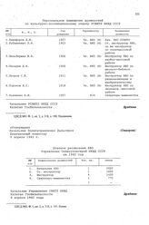 Штатное расписание КВО Управления Севвостлагерей НКВД СССР на 1942 год. 8 апреля 1942 г.