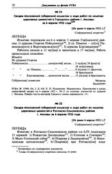 Сводка Московской губернской комиссии о ходе работ по изъятию церковных ценностей в Городском районе г. Москвы за 6 апреля 1922 года. [Не ранее 6 апреля 1922 г.]