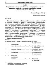 Сводка Московской губернской комиссии о ходе работ по изъятию церковных ценностей в Рогожско-Симоновском районе г. Москвы за 8 апреля 1922 года. [Не ранее 8 апрели 1922 г.]