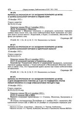 Выписка из протокола № 125 заседания Политбюро ЦК ВКП(б) о запрете колхозной торговли в Средней Азии. 10 декабря 1932 г.