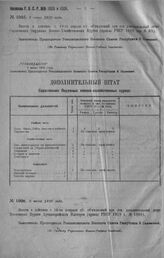 Приказ Революционного Военного Совета Республики № 1005. О введении в действие дополнительного штага Саратовских Окружных военно-хозяйственных курсов. 8 июня 1920 г. (По Главному Управлению Военно-Учебных Заведений)