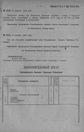 Приказ Революционного Военного Совета Республики № 1513. О содержании караульной команды при Ковровском Артскладе в составе 6 отделений по штату в приказе Наркомвоен 1918 г. № 789. 8 августа 1920 г. (По Всероссийскому Главному Штабу)