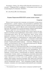 Приложение 1 к сопроводительной записке Комитета государственной безопасности СССР от 11 ноября 1984 г. Справка Управления КГБ СССР о малых сценах театров