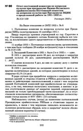 Отчет постоянной комиссии по вопросам культов при президиуме Нижне-Волжского крайисполкома Постоянной комиссии по вопросам культов при Президиуме ВЦИК о проделанной работе за 1931-1932 гг. 9 января 1933 г.