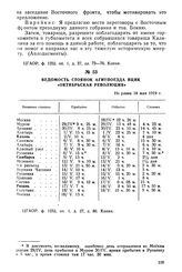 Ведомость стоянок агитпоезда ВЦИК «Октябрьская революция». Не ранее 18 мая 1919 г.