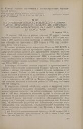 Из отчетного доклада Есильского райкома партии Акмолинской области XIX районной партийной конференции о работе райкома КП Казахстана. 30 октября 1955 г.