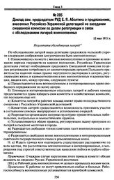 Доклад зам. председателя РУД Е.Я. Аболтина о предложениях, внесенных Российско-Украинской делегацией на заседании смешанной комиссии по делам репатриации в связи с обследованием лагерей военнопленных. 12 мая 1921 г.