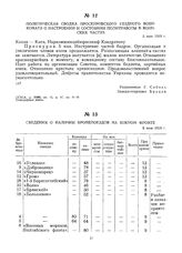 Политическая сводка Проскуровского уездного военкомата о настроении и состоянии политработы в воинских частях. 5 мая 1919 г.