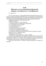 Протокол съезда благочинных Крымской епархии, состоявшегося в г. Симферополе. 8–9 декабря 1954 г.