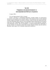 Справка уполномоченного о посещении им Ялты и Алушты. 8 марта 1960 г.