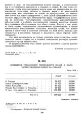 Сообщение гетманского Генерального штаба о количестве немецких войск на Украине. Июль 1918 г.