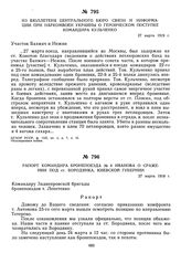 Рапорт командира бронепоезда № 8 Иванова о сражении под ст. Бородянка, Киевской губернии. 27 марта 1919 г. 