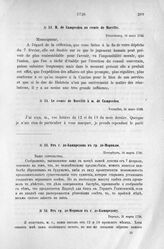 Донесения французского полномочного министра при русском дворе, Кампредона, и агента Маньяна, за 1725 и 1727 гг. От г. де-Кампредона к гр. де-Морвилю. Петербург, 16 марта 1726 г.