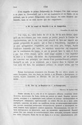Донесения французского полномочного министра при русском дворе, Кампредона, и агента Маньяна, за 1725 и 1727 гг. От гр. де-Морвиля к г. де-Кампредону. Версаль, 25 апреля 1726 г.