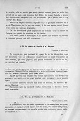 Донесения французского полномочного министра при русском дворе, Кампредона, и агента Маньяна, за 1725 и 1727 гг. От гр. де-Морвиля к г. Маньяну. Версаль, 20 июня 1726 г.