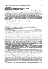 Протокол № 13 заседания президиума Ново-Николаевского горуездного исполкома советов. г. Ново-Николаевск. 14 июля 1920 г.