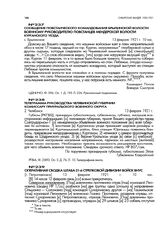 Телеграмма руководства Челябинской губернии комиссару Приуральского военного округа. г. Челябинск. 13 февраля 1921 г.