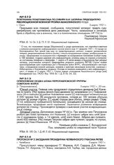 Протокол № 2 заседания президиума Челябинского губкома РКП(б). г. Челябинск. 3 марта 1921 г.