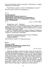 «Грозный час!!!» (Телеграмма Ф.К. Миронова казакам 32-го Донского казачьего полка). Ст. Арчадинская, 27 мая 1918 г.