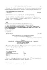Справка начальника штаба войск НКВД по охране тыла 1-го Белорусского фронта Я.Д. Малого начальнику штаба 1-го Белорусского фронта М.С. Малинину о количестве задержанных и разоруженных военнослужащих Армии Крайовой с 15 по 22 августа и о составе пл...