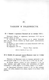 Сведение о гарнизонах Казанской губ. к сентябрю 1710 г.
