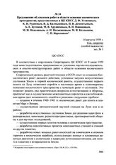 Предложения об усилении работ в области освоения космического пространства, представленные в ЦК КПСС Д.Ф. Устиновым, К.Н. Рудневым, В.Д. Калмыковым, П.В. Дементьевым, Б.Е. Бутомой, М.В. Хруничевым, В.Н. Новиковым, М.И. Неделиным, А.Н. Несмеяновым,...