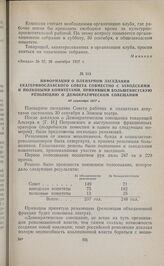 Информация о пленарном заседании Екатеринославского Совета совместно с заводскими и полковыми комитетами, принявшем большевистскую резолюцию о Демократическом совещании. 30 сентября 1917 г.