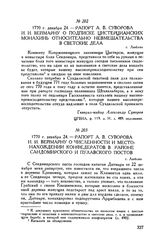 Рапорт А.В. Суворова И.И. Веймарну о численности и местонахождении конфедератов в районе Сандомирского и Пулавского постов. г. Люблин. 1770 г. декабря 24