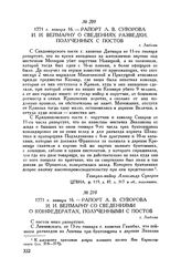 Рапорт А.В. Суворова И.И. Веймарну со сведениями о конфедератах, полученными с постов. г. Люблин. 1771 г. января 16