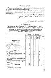 Приложение 1 к рапорту А.В. Суворова П.А. Румянцеву. Ведомость, колико в укреплениях по частям бригад и их отделениям, каких званиев и калибров, полевой, медной и гарнизонной чугунной артиллерии по настоящему времени состоять положено, явствует ни...